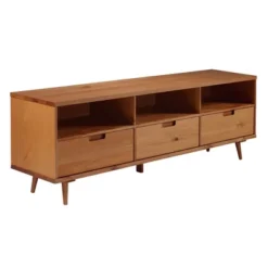 Cara 3 Drawer Mid-Century Modern 3 Drawer TV Stand For TVs Up To 80" - Saracina Home -Furniture Sales Store GUEST 03065cb2 d563 4f37 956c bc1c12b2c653