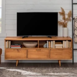 Cara Mid-Century Modern 3 Drawer TV Stand For TVs Up To 65" - Saracina Home 32 Cara Mid-Century Modern 3 Drawer TV Stand For TVs Up To 65" - Saracina Home -Furniture Sales Store GUEST 0382d846 581a 4903 9ef0 400ed4eadf41