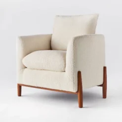 Elroy Faux Shearling Accent Chair With Wood Legs - Threshold™ Designed With Studio McGee 25 Elroy Faux Shearling Accent Chair With Wood Legs - Threshold™ Designed With Studio McGee -Furniture Sales Store GUEST 04c043ac 4db5 4a26 96a6 5859589608e8
