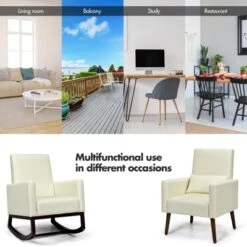Tangkula 2-in-1 Upholstered Rocking Chair With Wood Leg & Pillow Relax Sofa Chair Light Grey/Beige/Dark Gray 17 Tangkula 2-in-1 Upholstered Rocking Chair With Wood Leg & Pillow Relax Sofa Chair Light Grey/Beige/Dark Gray -Furniture Sales Store GUEST 063d47aa 120b 44ab ab92 f371f567685f