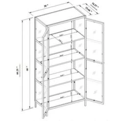 60" Crystal Cove Glass Cabinet Black - Threshold™ Designed With Studio McGee 15 60" Crystal Cove Glass Cabinet Black - Threshold™ Designed With Studio McGee -Furniture Sales Store GUEST 077c9530 b6e5 4ff2 8a6c 21b25ae09cb5