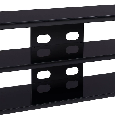 Travers Open Shelves TV Stand For TVs Up To 82" Black - CorLiving 6 Travers Open Shelves TV Stand For TVs Up To 82" Black - CorLiving - Image 4