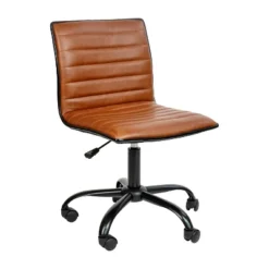 Emma And Oliver Low Back Designer Armless Ribbed Swivel Task Office Chair -Furniture Sales Store GUEST 0f1228f7 3c23 4f24 aa18 7a856a5b77b7