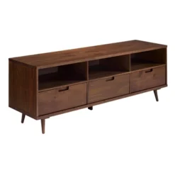Cara 3 Drawer Mid-Century Modern 3 Drawer TV Stand For TVs Up To 80" - Saracina Home -Furniture Sales Store GUEST 1a0f755d 5887 444d b17e bc0a5160126c