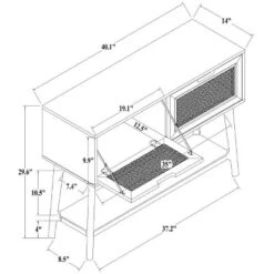 Wood & Cane Console Table With Pull-Down Drawers - Hearth & Hand™ With Magnolia 20 Wood & Cane Console Table With Pull-Down Drawers - Hearth & Hand™ With Magnolia -Furniture Sales Store GUEST 1b81a3a0 42a0 432a 9648 58b763486f6c