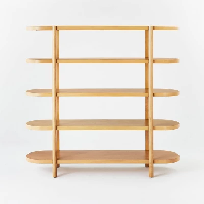 57" Portola Hills 5 Shelf Horizontal Bookcase - Threshold™ Designed With Studio McGee 4 57" Portola Hills 5 Shelf Horizontal Bookcase - Threshold™ Designed With Studio McGee - Image 2