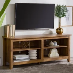 Transitional 4 Cubby Wood Open Storage TV Stand For TVs Up To 65"- Saracina Home 27 Transitional 4 Cubby Wood Open Storage TV Stand For TVs Up To 65"- Saracina Home -Furniture Sales Store GUEST 25f3cc78 c68c 409d ba33 6e1083087415