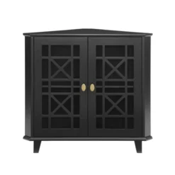 2 Door Corner Accent Cabinet With Fretwork Doors - Saracina Home 17 2 Door Corner Accent Cabinet With Fretwork Doors - Saracina Home -Furniture Sales Store GUEST 28fe5556 fd13 4741 9522 8e0abe2af5bd