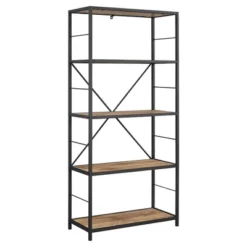 63" 4 Shelf Industrial Transitional Tall Bookshelf - Saracina Home 11 63" 4 Shelf Industrial Transitional Tall Bookshelf - Saracina Home -Furniture Sales Store GUEST 293bbdd1 bd66 4bc9 a60a cd7d2ad5ce55
