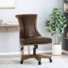Coulee Contemporary Upholstered Roll Back Swivel Office Chair Dark Brown/Natural - Christopher Knight Home 2 Coulee Contemporary Upholstered Roll Back Swivel Office Chair Dark Brown/Natural - Christopher Knight Home -Furniture Sales Store GUEST 2e51d0ac 9c0f 4ac5 b677 183514c7e0ed