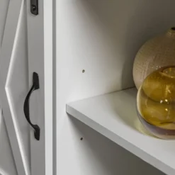 Transitional Sliding Barndoor Highboy TV Stand For TVs Up To 58" - Saracina Home -Furniture Sales Store GUEST 2ec80a84 9305 4427 a645 b2081089efba