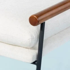 Cushioned Metal & Wood Bench - Cream/Black - Hearth & Hand™ With Magnolia -Furniture Sales Store GUEST 31d32cd8 6e8f 42a8 ba93 0f4864c8073d