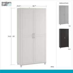 Welby 36" Utility Storage Cabinet - Room & Joy -Furniture Sales Store GUEST 333a5c90 ad1e 477d 8933 ef9a68012216