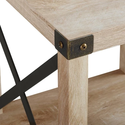 Set Of 2 Sophie Rustic Farmhouse X Frame Side Tables - Saracina Home 5 Set Of 2 Sophie Rustic Farmhouse X Frame Side Tables - Saracina Home - Image 3