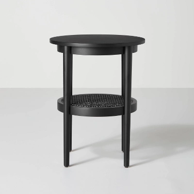 Wood & Cane Round Accent Side Table - Hearth & Hand™ With Magnolia 4 Wood & Cane Round Accent Side Table - Hearth & Hand™ With Magnolia - Image 2