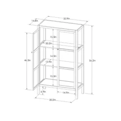 56.2" Hadley Library Cabinet With Glass Shell White - Threshold™ 11 56.2" Hadley Library Cabinet With Glass Shell White - Threshold™ -Furniture Sales Store GUEST 3a694d2d b95f 4046 b205 56f66d131fd3