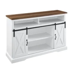 Transitional Sliding Barndoor Highboy TV Stand For TVs Up To 58" - Saracina Home -Furniture Sales Store GUEST 3adcd44f b538 4274 a64c 77f6c0af0695