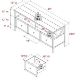 Farmhouse 3 Drawer Wood TV Stand For TVs Up To 65" - Saracina Home 26 Farmhouse 3 Drawer Wood TV Stand For TVs Up To 65" - Saracina Home -Furniture Sales Store GUEST 40d5f612 f4e7 48b3 8586 affcd4996633