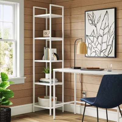 72" Loring Narrow Bookcase White - Threshold™ 3 72" Loring Narrow Bookcase White - Threshold™