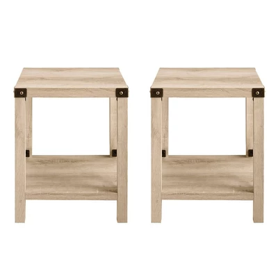 Set Of 2 Sophie Rustic Farmhouse X Frame Side Tables - Saracina Home 13 Set Of 2 Sophie Rustic Farmhouse X Frame Side Tables - Saracina Home - Image 11