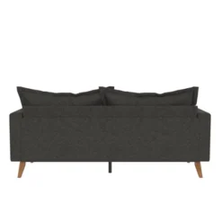 Maryan Pillowback Wood Stretcher Sofa Gray Linen - Room & Joy -Furniture Sales Store GUEST 4538ad06 746c 4572 997f 4006936256c1