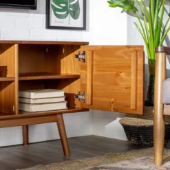 Solid Wood Mid-Century Modern TV Stand For TVs Up To 65" - Saracina Home 23 Solid Wood Mid-Century Modern TV Stand For TVs Up To 65" - Saracina Home -Furniture Sales Store GUEST 4814f0a0 557a 4091 bf29 8479abd8c5d7