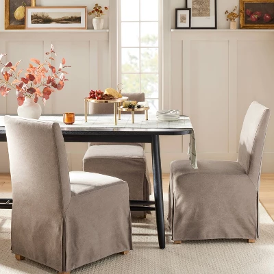 Canvas Slipcover Armless Dining Chair - Hearth & Hand™ With Magnolia 3 Canvas Slipcover Armless Dining Chair - Hearth & Hand™ With Magnolia