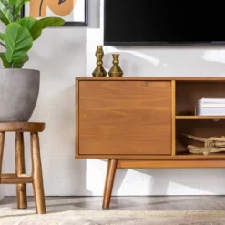 Solid Wood Mid-Century Modern TV Stand For TVs Up To 65" - Saracina Home 21 Solid Wood Mid-Century Modern TV Stand For TVs Up To 65" - Saracina Home -Furniture Sales Store GUEST 4afdac7b ce07 40a9 92de c6ef5784b45e