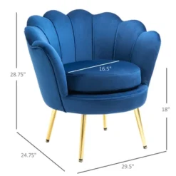 HomCom Elegant Velvet Upholstered Accent Leisure Club Chair With Gold Metal Legs 15 HomCom Elegant Velvet Upholstered Accent Leisure Club Chair With Gold Metal Legs -Furniture Sales Store GUEST 4b7a652b f7b7 4864 a8bb 8746dd2c7ae9