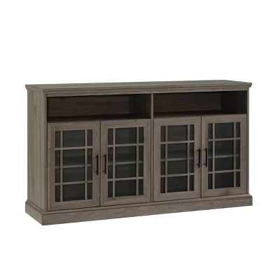 Transitional 4 Door Windowpane TV Stand For TVs Up To 65" - Saracina Home 14 Transitional 4 Door Windowpane TV Stand For TVs Up To 65" - Saracina Home - Image 12