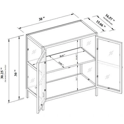 30" Crystal Cove Glass Cabinet Black - Threshold™ Designed With Studio McGee 8 30" Crystal Cove Glass Cabinet Black - Threshold™ Designed With Studio McGee - Image 6