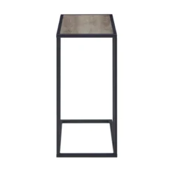 23" Modern Rectangle Two-Tone C Side Table With Metal Base - Saracina Home 14 23" Modern Rectangle Two-Tone C Side Table With Metal Base - Saracina Home -Furniture Sales Store GUEST 5bfa4338 4c50 438e 8f84 c70205739613