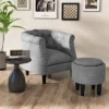 Costway Modern Accent Chair With Ottoman Armchair Barrel Sofa Chair With Footrest Grey 2 Costway Modern Accent Chair With Ottoman Armchair Barrel Sofa Chair With Footrest Grey -Furniture Sales Store GUEST 5d94ef8f bb9c 4640 84d8 b5ab23862a89