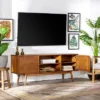 Solid Wood Mid-Century Modern TV Stand For TVs Up To 65" - Saracina Home 2 Solid Wood Mid-Century Modern TV Stand For TVs Up To 65" - Saracina Home -Furniture Sales Store GUEST 5eb0615c 573f 4304 a2d2 436cc42e8064