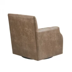 Glaser Faux Leather Swivel Chair Brown - Madison Park -Furniture Sales Store GUEST 5f9bc0cf 07f0 4354 842a edce6fc8767f
