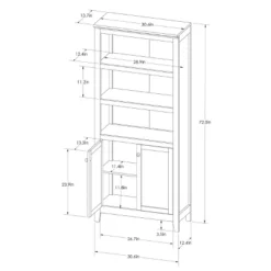 72" Carson 5 Shelf Bookcase With Doors - Threshold 14 72" Carson 5 Shelf Bookcase With Doors - Threshold -Furniture Sales Store GUEST 5fdf42c1 8555 4b08 bc20 610b4dd9a0ed