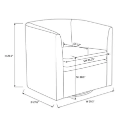 Vernon Upholstered Barrel Swivel Chair Light Brown Velvet - Threshold™ Designed With Studio McGee -Furniture Sales Store GUEST 5fe00eaa 81ff 454f b46c 0da142b5764f