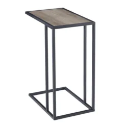23" Modern Rectangle Two-Tone C Side Table With Metal Base - Saracina Home 15 23" Modern Rectangle Two-Tone C Side Table With Metal Base - Saracina Home -Furniture Sales Store GUEST 60d202d8 3d4a 432c abd0 7647db4d46f5