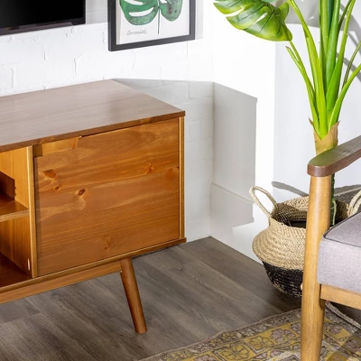 Solid Wood Mid-Century Modern TV Stand For TVs Up To 65" - Saracina Home 5 Solid Wood Mid-Century Modern TV Stand For TVs Up To 65" - Saracina Home - Image 3