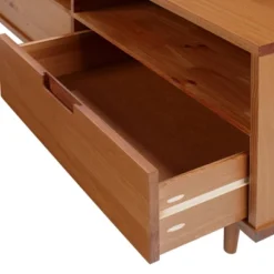 Cara 3 Drawer Mid-Century Modern 3 Drawer TV Stand For TVs Up To 80" - Saracina Home -Furniture Sales Store GUEST 662f7e9b be57 410f af45 916eec0005e7