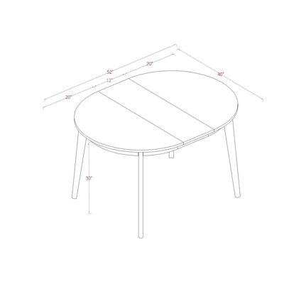 Astrid Mid-Century Round Extendable Dining Table - Threshold™ 7 Astrid Mid-Century Round Extendable Dining Table - Threshold™ - Image 5