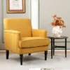 Tangkula Set Of 2 Modern Accent Chair Upholstered Sofa Chair W/ Rubber Wood Legs Yellow 1 Tangkula Set Of 2 Modern Accent Chair Upholstered Sofa Chair W/ Rubber Wood Legs Yellow -Furniture Sales Store GUEST 6a5ed62b f16f 41cc b3a2 79aabc223b86
