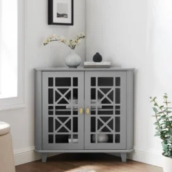 2 Door Corner Accent Cabinet With Fretwork Doors - Saracina Home 25 2 Door Corner Accent Cabinet With Fretwork Doors - Saracina Home -Furniture Sales Store GUEST 6aa69f84 0413 43ec 85f0 32657f3b8c98