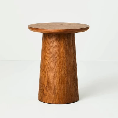 Round Wood Pedestal Accent Side Table - Hearth & Hand™ With Magnolia 9 Round Wood Pedestal Accent Side Table - Hearth & Hand™ With Magnolia - Image 7