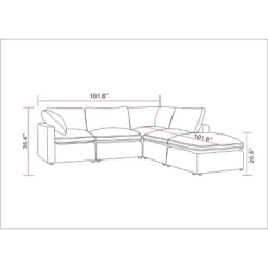 5pc Allandale Modular Sectional Sofa Set - Project 62™ -Furniture Sales Store GUEST 6fe5734f a99e 4188 b902 bcc9240740b5
