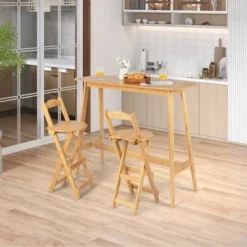 Costway Set Of 4 Bamboo Folding Barstools Counter Height Dining Chairs Installation Free 12 Costway Set Of 4 Bamboo Folding Barstools Counter Height Dining Chairs Installation Free -Furniture Sales Store GUEST 7004db85 97cc 42ae 9533 c8264c618da5