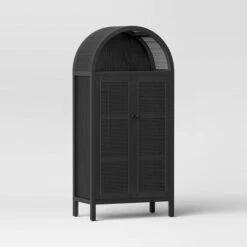 Woven Arched Wood Cabinet - Threshold™ 18 Woven Arched Wood Cabinet - Threshold™ -Furniture Sales Store GUEST 71d7b8e7 0b8a 4c88 af3c ece9ad48100b