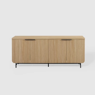 Modern 4 Door Reeded Sideboard - Saracina Home 4 Modern 4 Door Reeded Sideboard - Saracina Home - Image 2