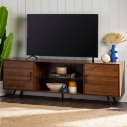 2 Door Mid-Century Modern Wood Storage TV Stand For TVs Up To 80" - Saracina Home 35 2 Door Mid-Century Modern Wood Storage TV Stand For TVs Up To 80" - Saracina Home -Furniture Sales Store GUEST 731fc50a 2639 4fe3 90be a972112a62a2