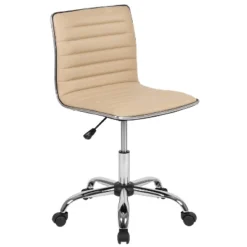 Emma And Oliver Low Back Designer Armless Ribbed Swivel Task Office Chair -Furniture Sales Store GUEST 759c934d ed70 43b7 b454 ed58984d1c4a